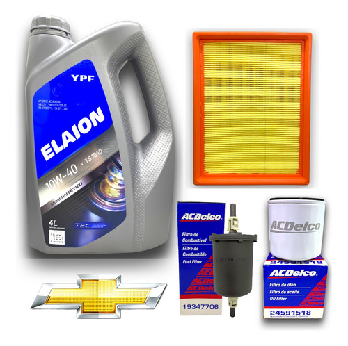 Kit 3 Filtros + 4l Aceite Ypf Elaion F30 Corsa Agile Classic