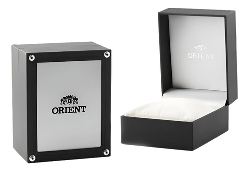 Reloj Orient Bambino Automatico Tac00009w0 Malla Marrón Bisel Plateado Fondo Beige