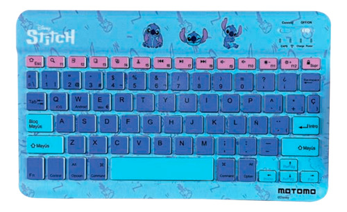 Kit Teclado Y Mouse Stitch Recargable Dual Bluetooth Azul 2