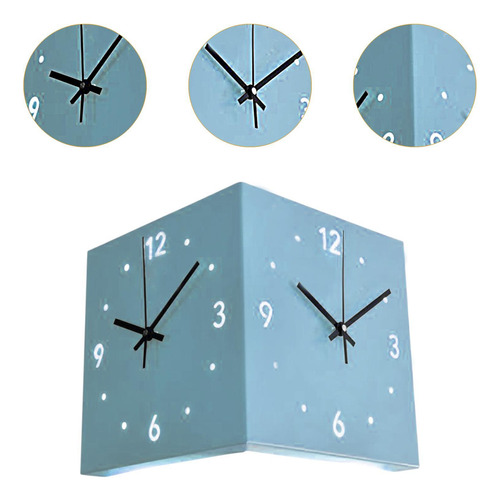 Reloj De Pared De De Doble Cara Con Transductor Light Azul