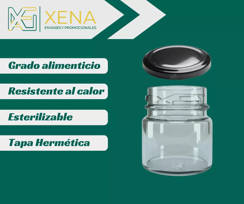 Envase Frasco Vidrio 1.5 Oz 45 Ml Mermelada Miel Salsa X 10