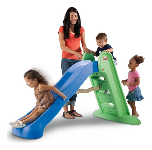 Resbaladilla Little Tikes Para Niños Xtm C Color Verde Y Azul