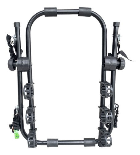 Soporte para 3 bicicletas para vehículos Sedan Hatch, SUV, color caucho, color negro