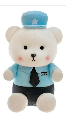 Peluches Con Manta Suaveregalo Ideal40a50cm+manta 1,55x1m Oso Policia