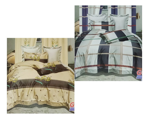 Imagen 9 de 10 de Colcha Set 7 Piezas + 2 Cortinas + Juego Sábanas