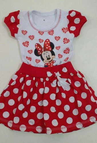 Vestido Minnie Vermelha Com Bolinhas