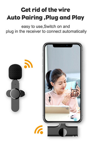 Imagen 9 de 10 de Mini Micrófono Inalámbrico Usb-c Android Plug-play Ep033