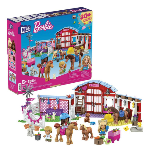 Juego De Construcción De Juguetes Para Caballos Mega Barbie