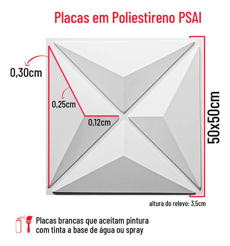 Revestimento Para Sala Poliestireno 3d Decorativo Estrelar