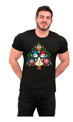 Playera Negra Pino De Navidad De Un Show Mas Promo