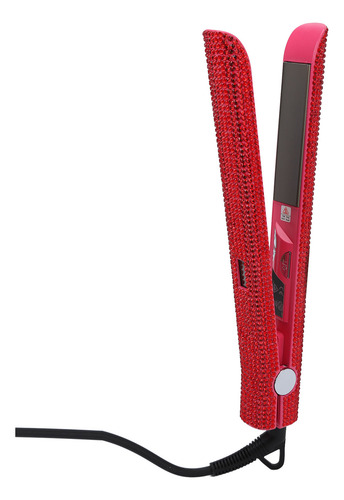 Alisador De Pelo Rojo Profesional Rhinestone Flat Iron