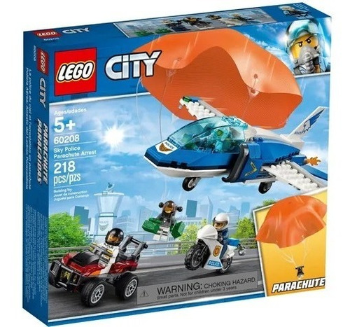 Lego 60208 Ciudad Cielo Policia Paracaídas Paro Kit De Const