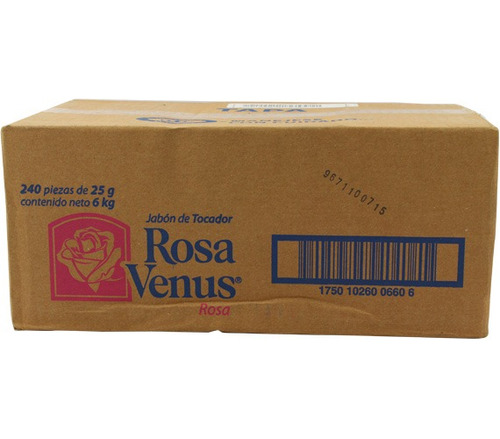 Jabon Rosa Venus Caja C/240 Piezas De 25 Gr C/u