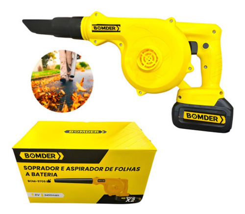 Bomder Bom-9709 Soprador De Folhas Com 2 Bateria 21v Aspirad