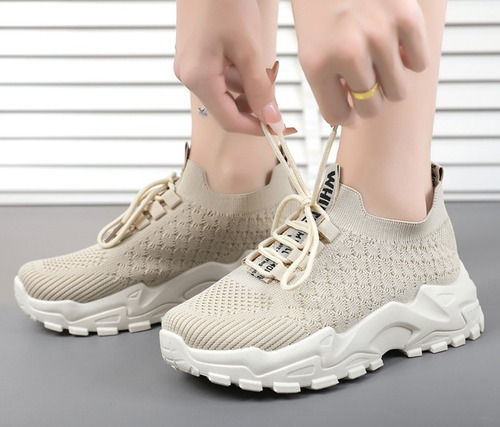 Zapatos Casuales Cómodos Con Plataforma De Moda Para Mujer