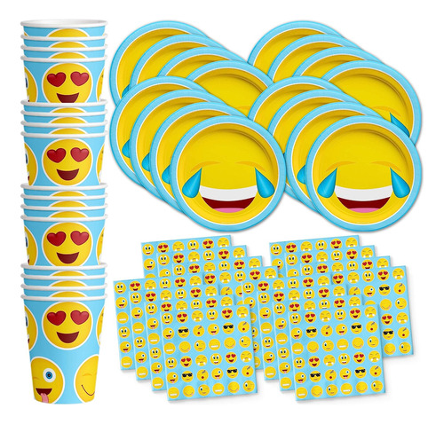 Emoji Birthday Party Supplies Set Plates Napkins Cups T...