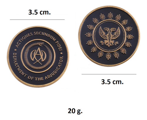 Moneda Adjudicadora Colecionable De Metal John Wick 10pzas