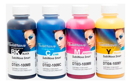 Tinta Para Sublimacion Sublinova Negro Cian Magenta Amarillo