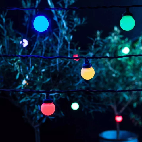 Varal De Luz Natal Com Lampada Colorida 100 Mts