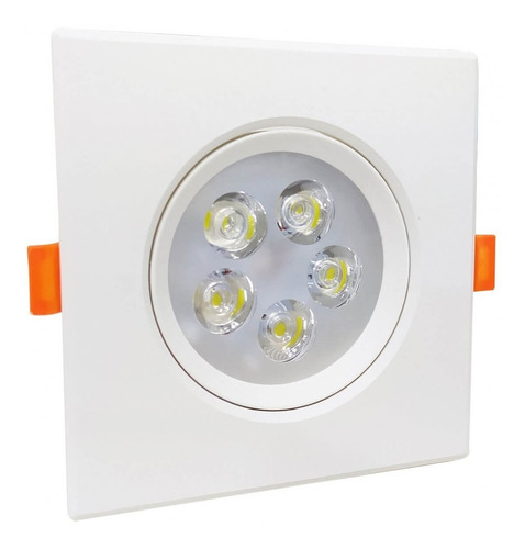 Spot Led Smd 5w Quadrado 12x12cm Branco Frio 6k Bivolt Cor Branco-frio 110V/220V