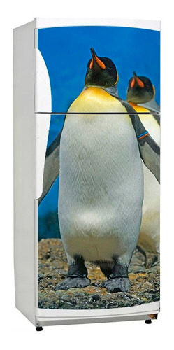 Vinilo Para Heladera Pinguino Penguin Hielo Naturaleza M2