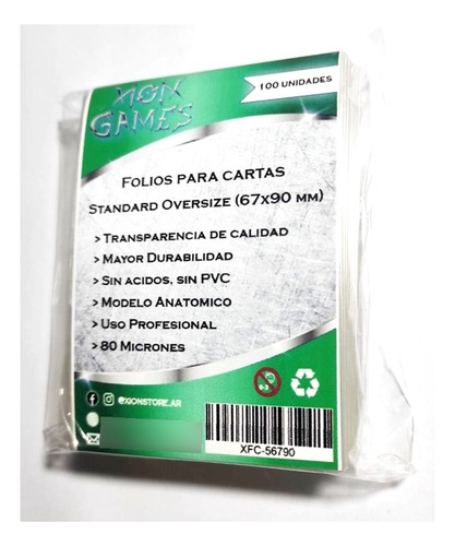 Folios Protectores Standard Oversize (para Doble Funda) - Mz
