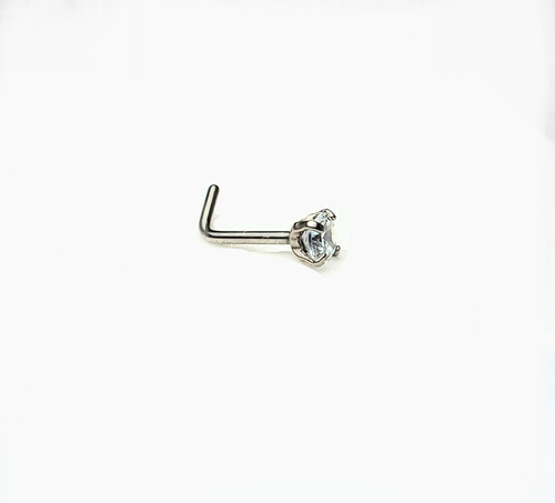 Piercing Nostril Titanio Astm F136 L Curve Piedra Cz