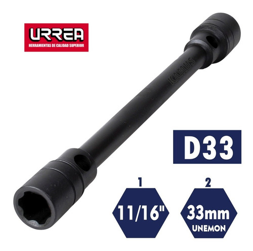 Imagen 1 de 7 de Llave De Artillería 1-1/16 X 33mm Unemon D33 Urrea