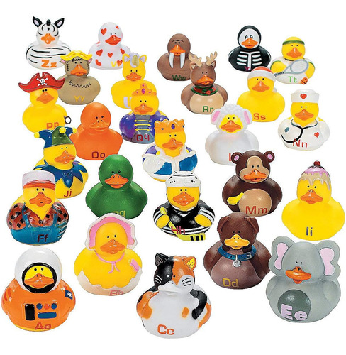 Rin Abc's Rubber Duckies, Set Of 26