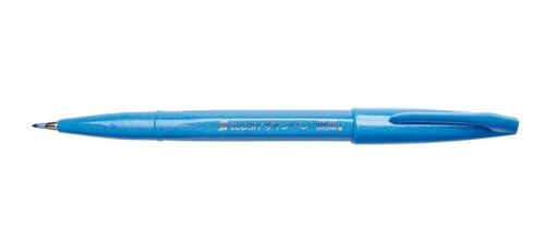 Pentel Fude Touch Sign Pen, Sky Blue, Felt Pen Like Brush..