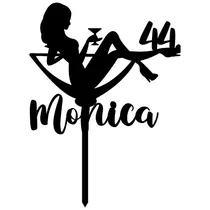 Comprar Cake Topper Adorno Torta - Mujer - Edad Nombre Personalizado