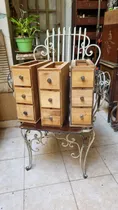 Comprar Antiguas Cajoneras Triples De Máquinas De Coser Singer