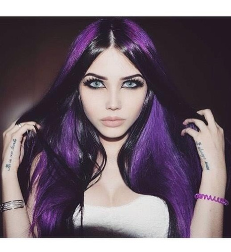 Imagen 7 de 9 de Tinta Fantasia Cabello Colores Color Violeta Vibrante 100ml