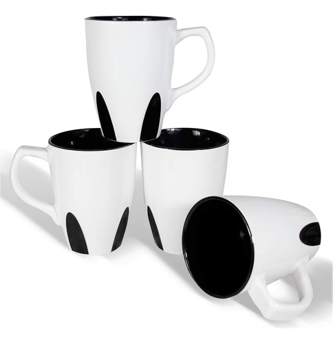 Bycnzb Juego De 4 Tazas De Café De Cerámica Grandes De 16 Oz