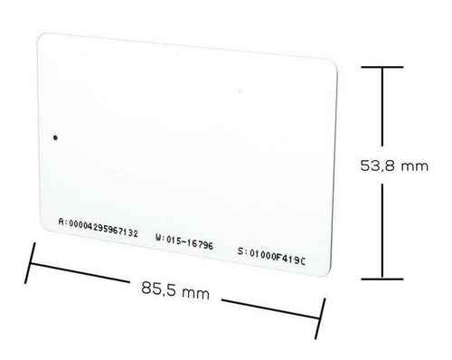 Imagem 2 de 5 de Cartão Pvc Proximidade Iso Rfid 125khz - 100 Unidades