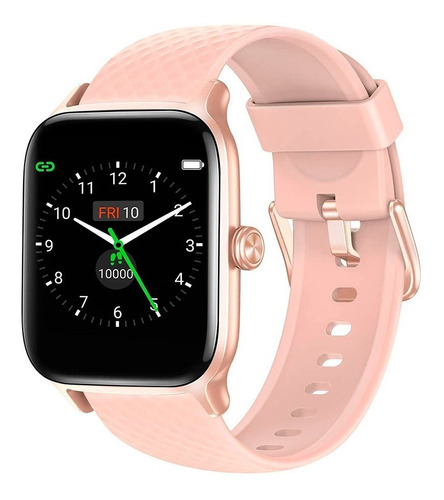 Reloj Inteligente Smartwatch Estilo De Vida Y Fitness Ew1 Color de la caja Blanco Color de la malla Rosa Color del bisel Dorado