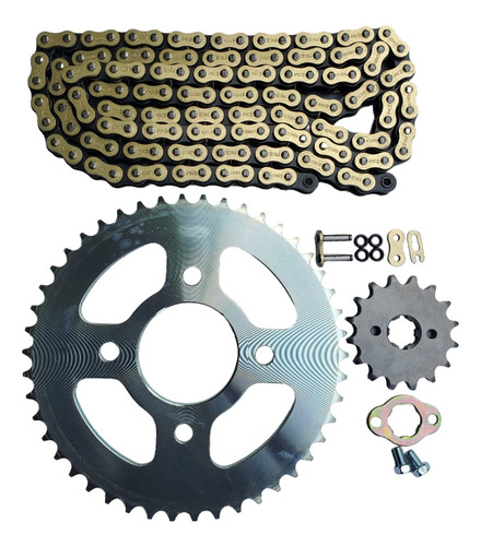 Kit De Sprocket Suzuki Gsx-r150 Cadena Dorada De O-ring 