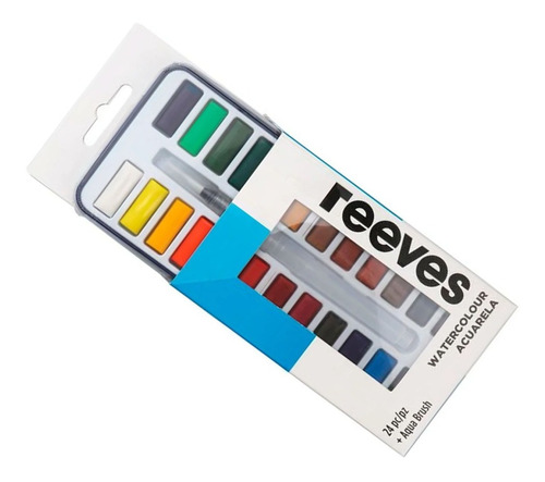 Acuarelas Profesionales Reeves X 24 Pastillas + 1 Pincel