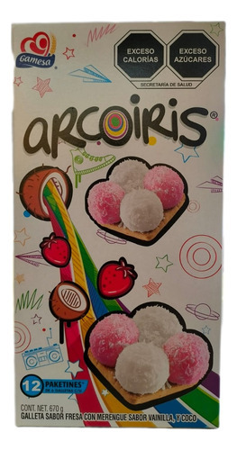 Caja Galletas Arcoiris Gamesa De 670 Grs Con 10 Piezas