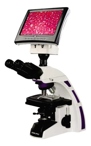 Microscopio Trinocular 1600x C/ Monitor + Câmera 16mp Usb
