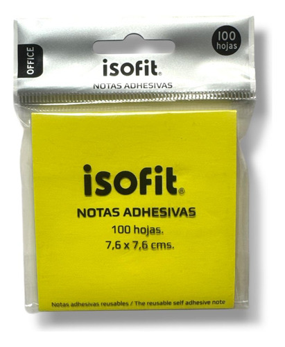 Notas Adhesivas 100 Hojas 7,6 X 7,6cm Isofit