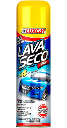 Lava Seco Spray Luxcar Economiza Ate 400 D ' Agua Sem Riscar