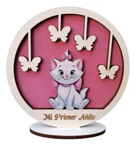 Comprar 20 Souvenirs Cumpleaños\u002Fprimer Añito Laminado Gata En Mdf