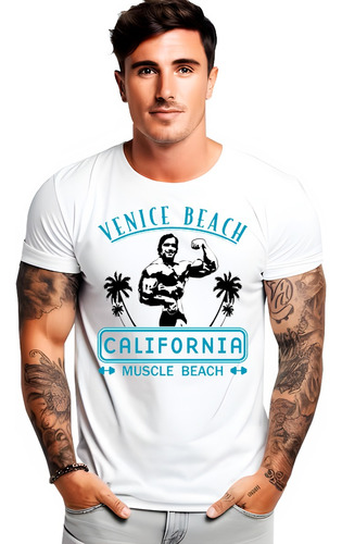 Playera Gym Gimnasio Diseño 34 Muscle Beach Arnold Beloma