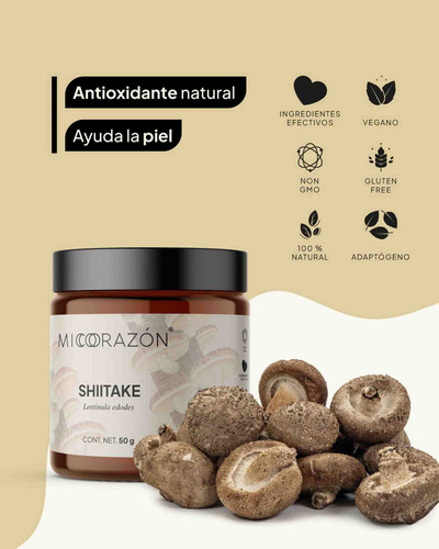 Shiitake | Antioxidante | Agrega A Tu Bebida