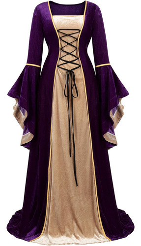 Vestido Renacentista Disfraz Medieval Mujer Disfraces De Hal