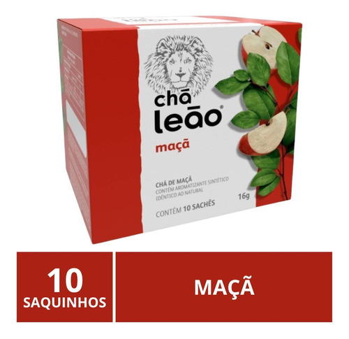 Chá Leão, Maçã Premium, 10 Saquinhos