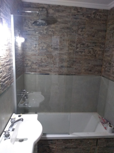Imagen 8 de 8 de Mampara 180x80 Perfil Blanco O Anodizado 8 Mm Fija Laminado