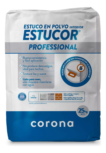 Estucor Estuco Professional 25kg Corona