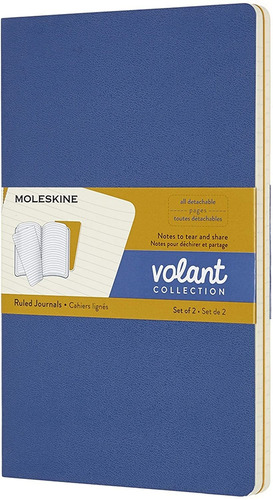 Moleskine, Tapa Blanda, Large (5 X 8.25) Ruled Blue/amber 